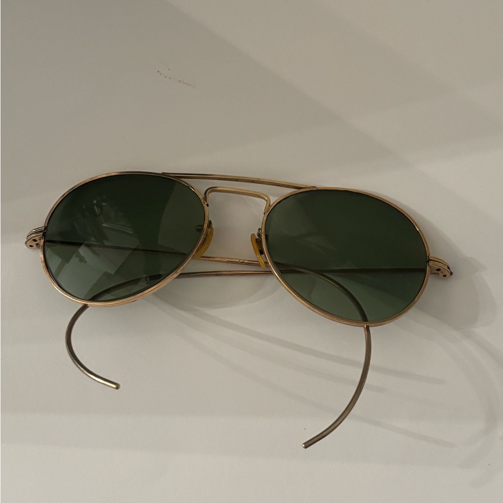 Vintage 1940’s (WWII) military issued 12 KT Gold Filled Aviator Sunglasses